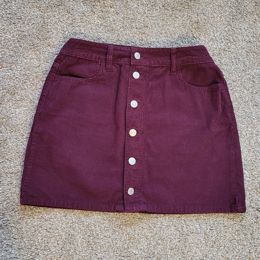 Maroon Courdory Skirt